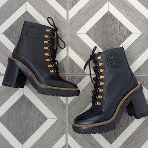 NWOT Tory Burch Black Miller Lug Sole Bootie Size 7.5